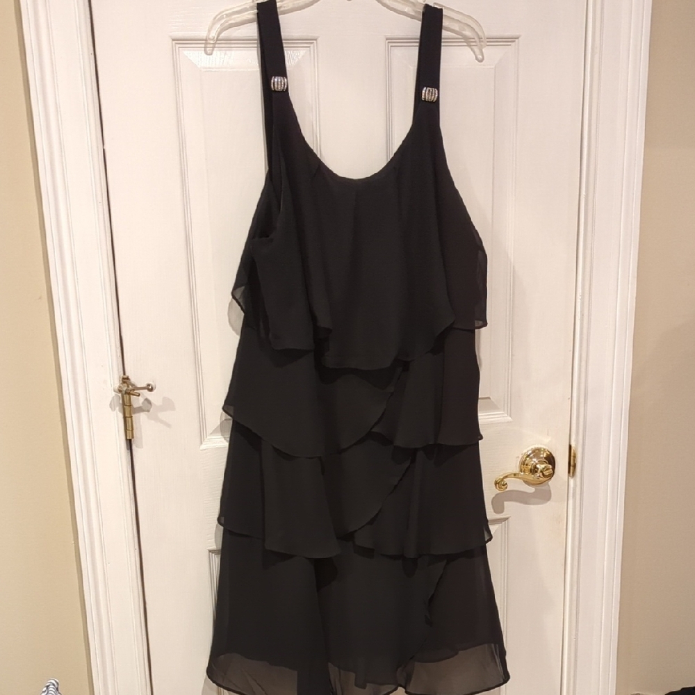 Elegant Black Layered Dress